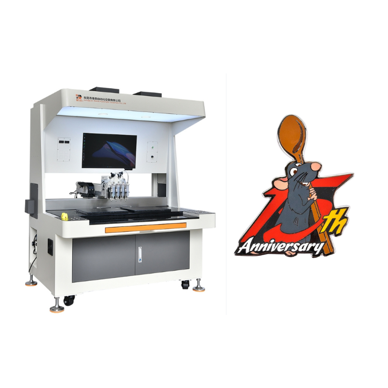 Disney Commemorative Enamel Pin Badge Filling Machine - Automated Precision Pin Filling System